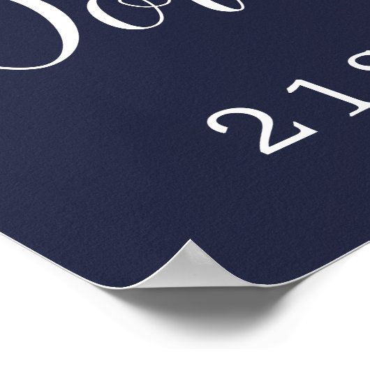 21歳の誕生日の写真ムーディパープルフローラへようこそ ポスター (角)