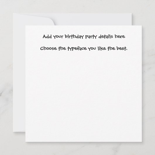 21歳の誕生日の巨大な数字青と金ゴールドW1128 招待状 (裏面)