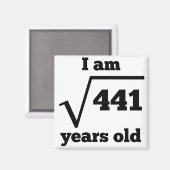 21歳の誕生日の平方根 マグネット (正面/裏面)