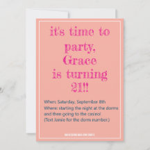 21歳の誕生日の悪い決断招待状