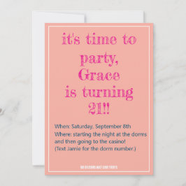 21歳の誕生日の悪い決断招待状 招待状