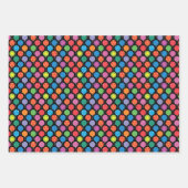 21歳の誕生日の明るい丸い風船のポスター ラッピングペーパーシート (正面3)