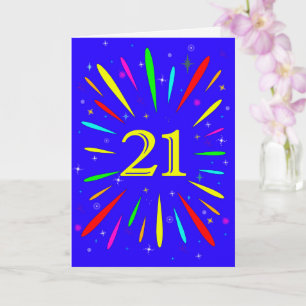 21歳の誕生日の爆発カード カード