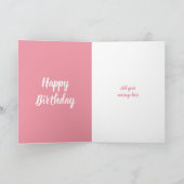 21歳の誕生日はまだかわいい写真ピンク カード (内部)