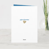 21歳の誕生日はまだ可愛い写真ブルー金ゴールド カード (裏面)