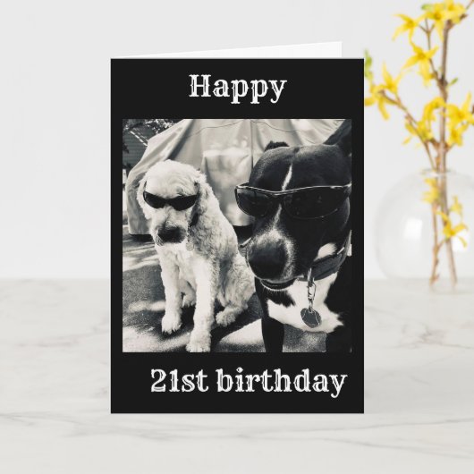 **21歳の誕生日は今まクールで1枚のカード カード (黄色い花)