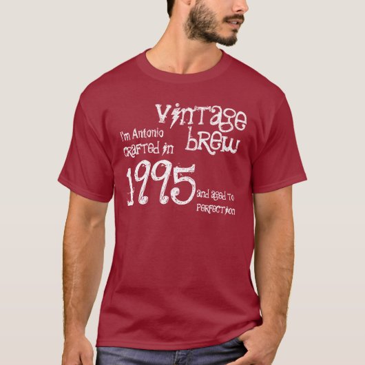 21歳の誕生日または1995年の任意のヴィンテージブリューV38C1 Tシャツ (正面)