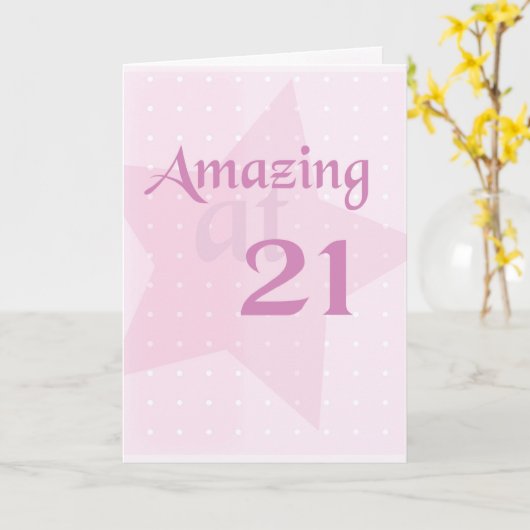 21歳の誕生日を最高 カード (黄色い花)