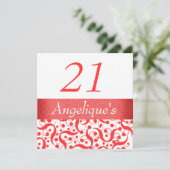 21歳の誕生日を機に、いつまでも優雅に年齢を重ねていきたいという想いを込めたお祝い 招待状 (スタンド正面)