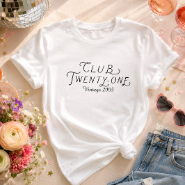 21歳の誕生日を祝うパーソナライズTシャツ Tシャツ