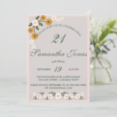 21歳の誕生日を迎えた、大韓民国産のほこりっぽいワイルドバラグレー 招待状 (スタンド正面)