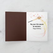 21歳の誕生日を迎える野球 カード (内部)