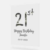 21歳の誕生日を追加する名前date year black テンプレートgo アクリルサイン (傾斜)