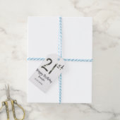 21歳の誕生日を追加する名前date year black テンプレートgo ギフトタグ (より糸付き)