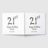 21歳の誕生日を追加する名前date year black テンプレートgo ゲストブック (全面)