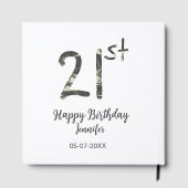 21歳の誕生日を追加する名前date year black テンプレートgo ゲストブック (裏面)