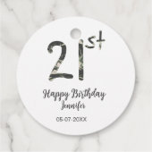 21歳の誕生日を追加する名前date year black テンプレートgo フェイバータグ (裏面)