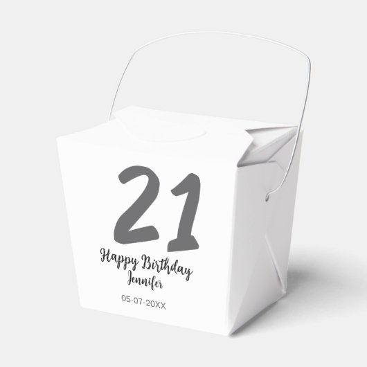 21歳の誕生日を追加する名前date year black テンプレートgo フェイバーボックス (正面サイド)