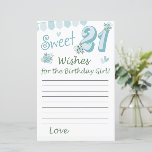 21歳の誕生日を願う誕生日の少女 (スタンド正面)