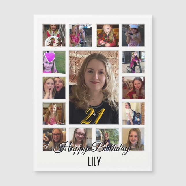 21歳の誕生日アーモンドの花ブルークリーム (正面)