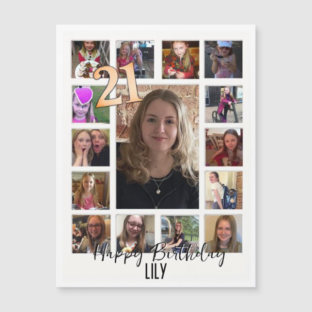 21歳の誕生日アーモンドの花ブルークリーム (正面)