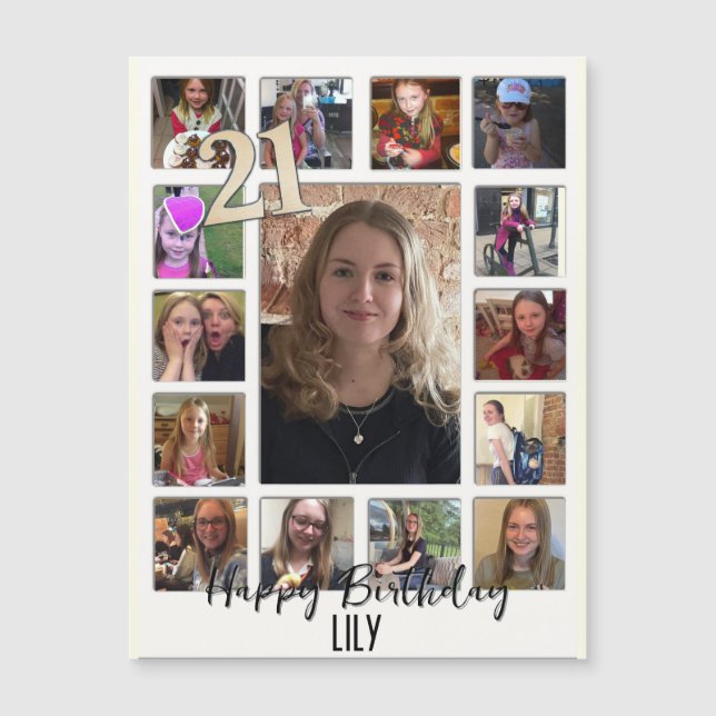 21歳の誕生日アーモンドの花ブルークリーム (正面)