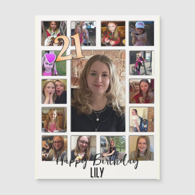 21歳の誕生日アーモンドの花ブルークリーム (正面)