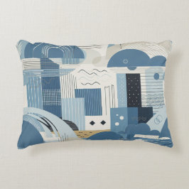 21歳の誕生日アーモンドの花ブルークリーム アクセントクッション