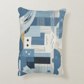 21歳の誕生日アーモンドの花ブルークリーム アクセントクッション (裏面(縦))