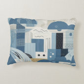 21歳の誕生日アーモンドの花ブルークリーム アクセントクッション (裏面)