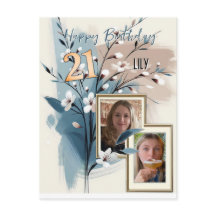 21歳の誕生日アーモンドの花ブルークリーム