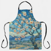 21歳の誕生日アーモンドの花ブルークリーム エプロン (正面)