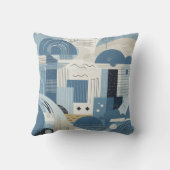 21歳の誕生日アーモンドの花ブルークリーム クッション (裏面)