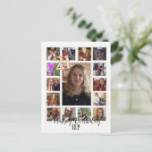 21歳の誕生日アーモンドの花ブルークリーム ポストカード (スタンド正面)