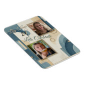 21歳の誕生日アーモンドの花ブルークリーム マグネット (右側)