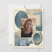 21歳の誕生日アーモンドの花ブルークリーム 案内状 (裏面)