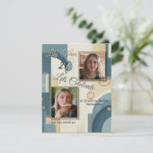 21歳の誕生日アーモンドの花ブルークリーム 案内状 (スタンド正面)