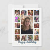 21歳の誕生日アーモンドの花ブルークリーム 案内状 (裏面)