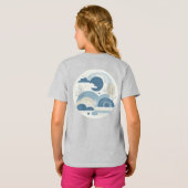 21歳の誕生日アーモンドの花ブルークリーム Tシャツ (裏面フル)
