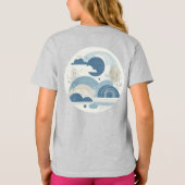 21歳の誕生日アーモンドの花ブルークリーム Tシャツ (裏面)