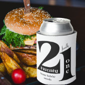 21歳の誕生日エレガントタイポグラフィ誕生会 缶クーラー