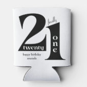 21歳の誕生日エレガントタイポグラフィ誕生会 缶クーラー (裏面)