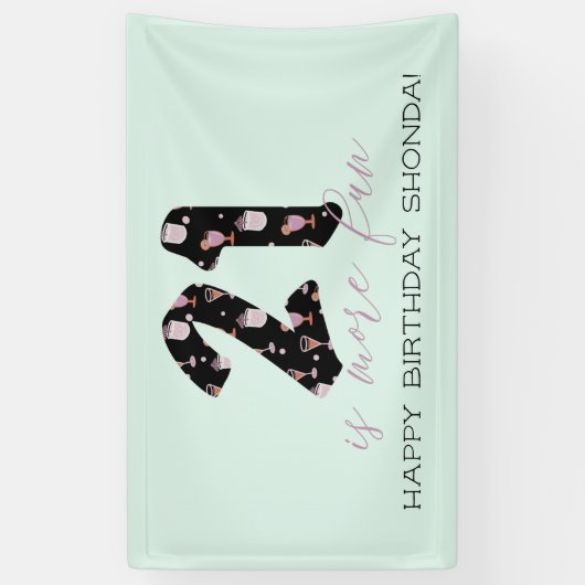 21歳の誕生日カクテルパーティー 横断幕 (縦)