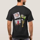 21歳の誕生日カスタムの写真金ゴールド見る人 Tシャツ (裏面)