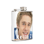 21歳の誕生日カスタム写真こんにちは21男 フラスク (右)