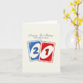 21歳の誕生日カード カード (黄色い花)