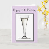 21歳の誕生日カード カード (黄色い花)