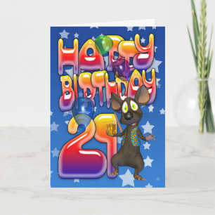 21歳の誕生日カード,ハッピーバースデー カード