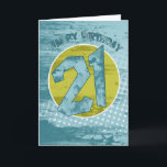 21歳の誕生日カード – モダン誕生日カグランジード カード<br><div class="desc">21歳の誕生日カード – モダン誕生日カグランジード</div>