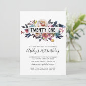 21歳の誕生日ガーデンパーティー 招待状 (スタンド正面)